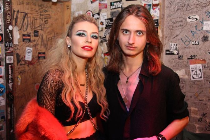 Sergio Giuseppe Ripa with a pop singer, Steph Amoroso